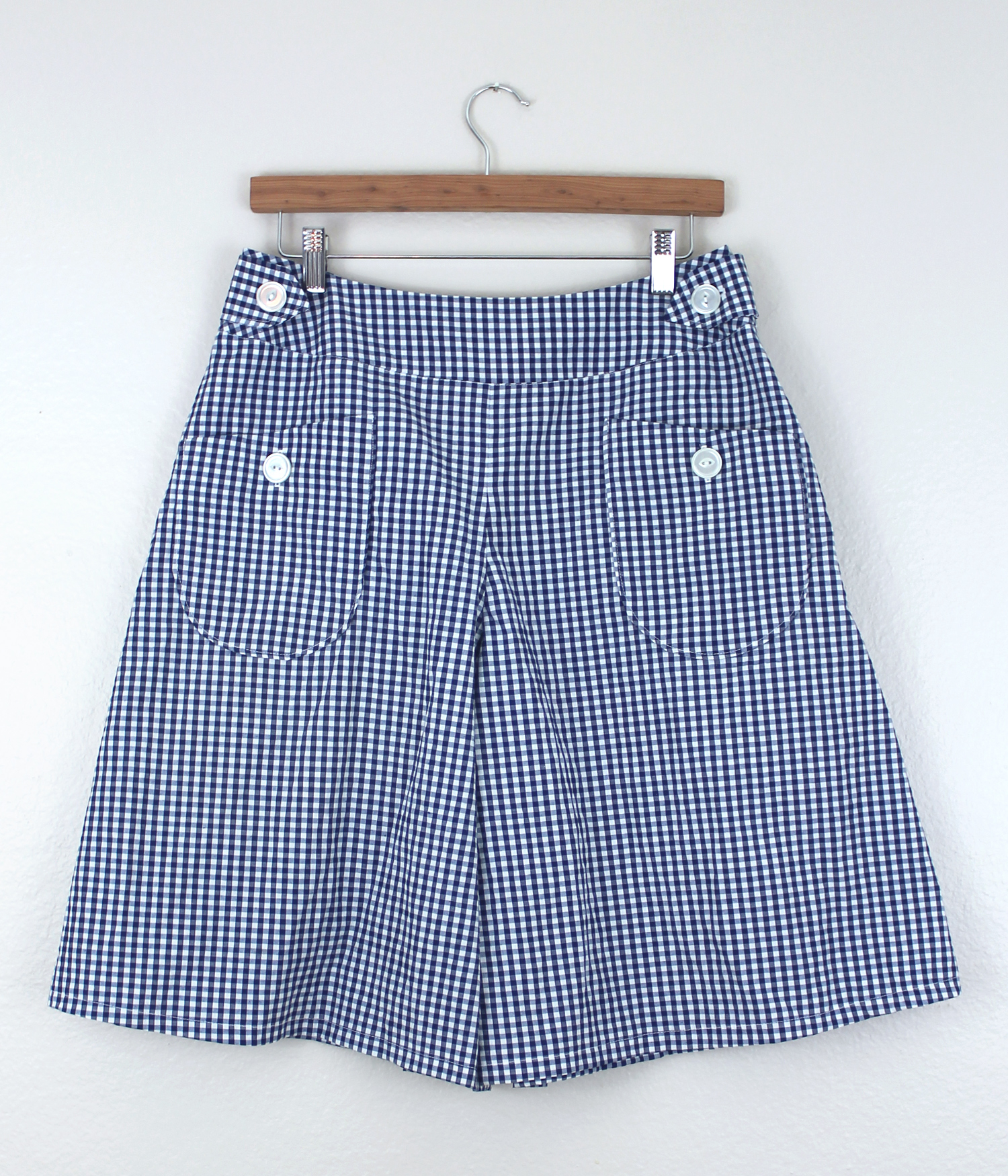 Dill Gingham Frill Culottes
